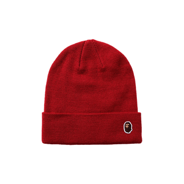 Buy BAPE Ape Head One Point Knit Cap 'Red' - 1G80 180 023
