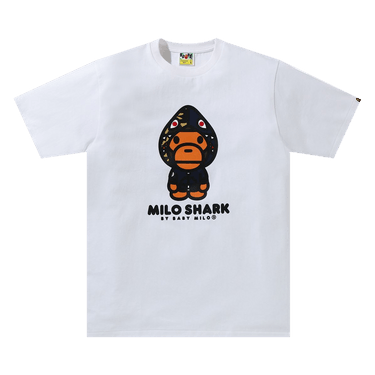 Buy BAPE Milo Shark Tee 'White/Navy' - 2H20 110 015 WHITE NAVY | GOAT
