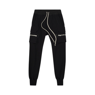 パンツ RICK OWENS MASTODON CARGO BLACK BA 46 Black Mastodon Cargo Pants by Rick Owens on Sale