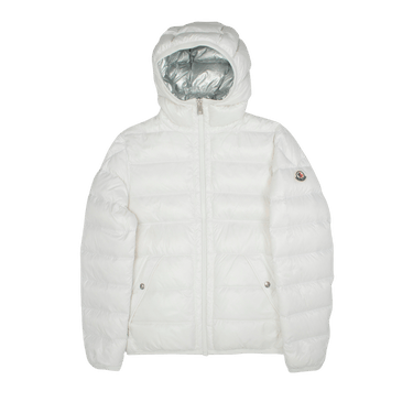 Buy Moncler Freville Shiny Metallic Puffer Jacket 'Silver