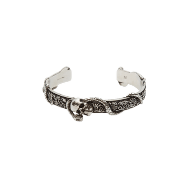 Buy Alexander McQueen Skull and Snake Bracelet Antique Silver