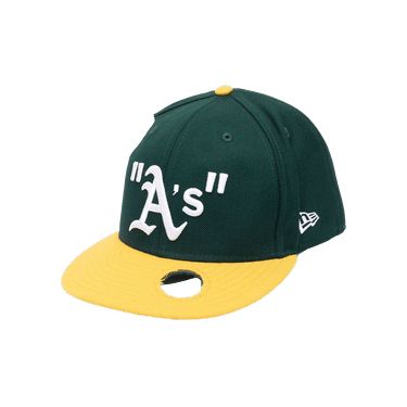 Buy Off-White x MLB Oakland Athletics Cap 'Green/Yellow