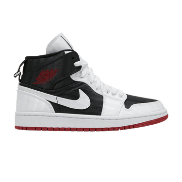 Wmns Air Jordan 1 Mid SE Utility 'White Black Gym Red'