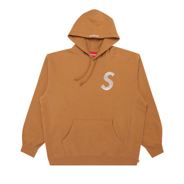Buy Supreme x Swarovski S Logo Hooded Sweatshirt 'Brown