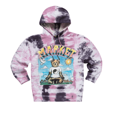 Market Namaste Bear Day And Night Hoodie 'Lavender Lizard Tie-Dye'