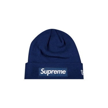 Buy Supreme x New Era Box Logo Beanie 'Washed Navy' - FW21BN9