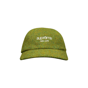Buy Supreme Harris Tweed Classic Logo 6-Panel 'Olive' - FW21H62