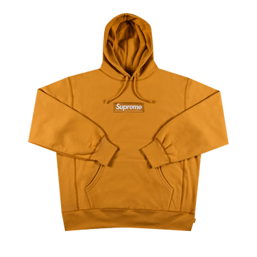 Buy Supreme Box Logo Hooded Sweatshirt 'Light Mustard' - FW21SW35
