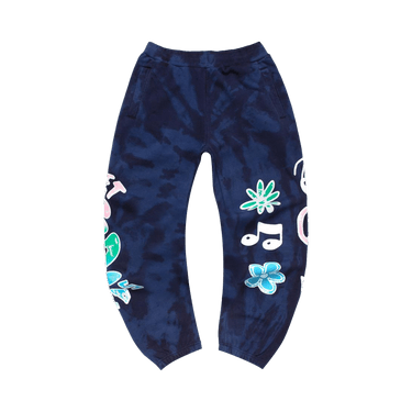 Market Smiley Records Angel Sigh Sweatpants 'Navy Tie Dye'