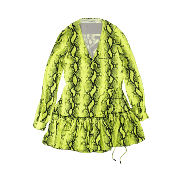 Buy Off White Snake Print Mini Dress Yellow OWDB135S19D600456210 GOAT