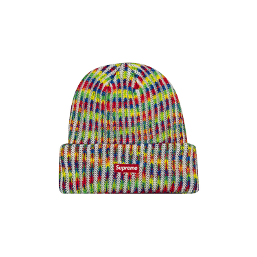 Buy Supreme Rainbow Knit Loose Gauge Beanie 'White