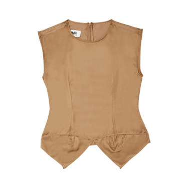 トップス MM6 MAISON MARGIELA OVER SWEAT TOPS MM6 Maison Margiela: Brown Printed Sweatshirt | SSENSE