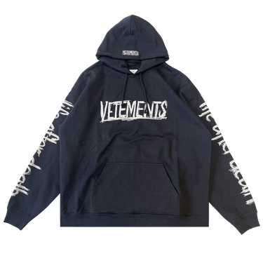Buy Vetements World Tour Hoodie Black Silver UE52TR470S BLAC GOAT
