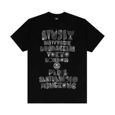 Buy Stussy Gear World Wide Line Tee 'Black' - 0535