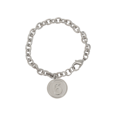 【Maison Margiela】Logo Bracelet - Palladio Burrattato Maison Margiela – Logo Bangle Bracelet Palladio Burattato