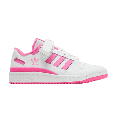 adidas Forum Low Shoes - Kids - Cloud White / Screaming Pink / Cloud White - 4.5