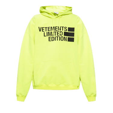 Buy Vetements Big Logo Limited Edition Hoodie 'Neon Yellow