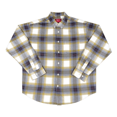 Size m Supreme Brushed Plaid Flannel Shirt 'Natural'