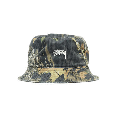 Buy Stussy Washed Stock Bucket Hat Leaf Camo 1321086 LEAF GOAT