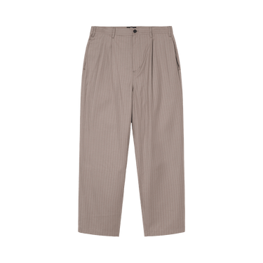 Buy Stussy Striped Volume Pleated Trouser 'Light Brown