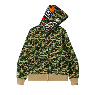 Buy BAPE ABC Camo Shark Full Zip Hoodie Green 1I20 115 002