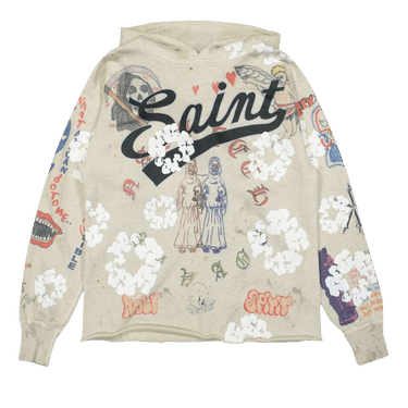 Buy Saint Michael x Denim Tears Hoodie 'Grey' - SM S22 0000 Buy Saint Michael x Denim Tears Hoodie 'Grey' - SM S22 0000