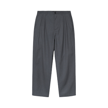 Stussy Striped Volume Pleated Trouser 'Grey' | GOAT