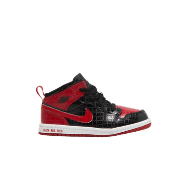 Air Jordan 1 Mid SS TD 'Black + Red = Bred'