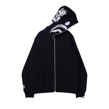 Buy BAPE Digital Shark Full Zip Hoodie Black 1I30 115 012 BLACK GOAT