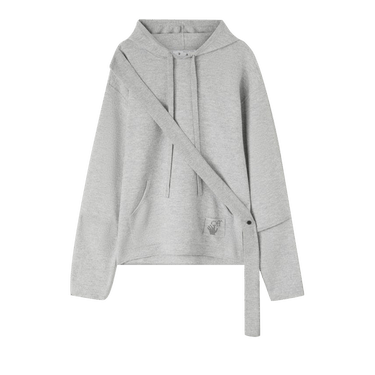 Off-White Easybreezy Band Knit Hoodie 'Medium Grey'