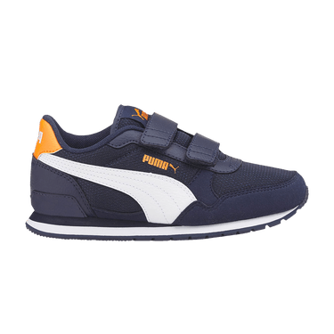 Puma ST Runner v3 Mesh V Little Kid 'Peacoat Vibrant Orange'