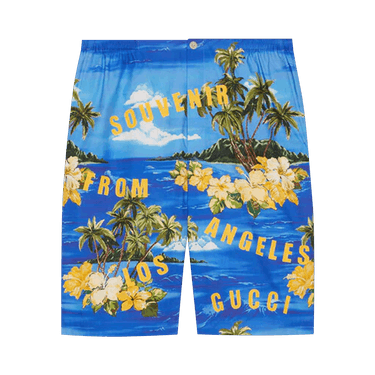 ごり Buy Gucci Poplin Shorts 'Blue/Yellow' - 672698 ZAJSR 4464 | GOAT