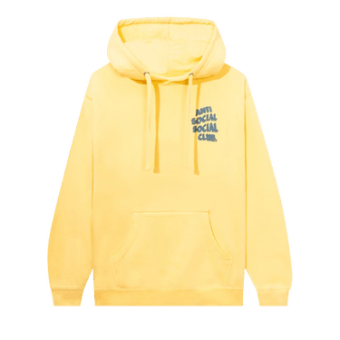 Anti social social club black and yellow hoodie clearance