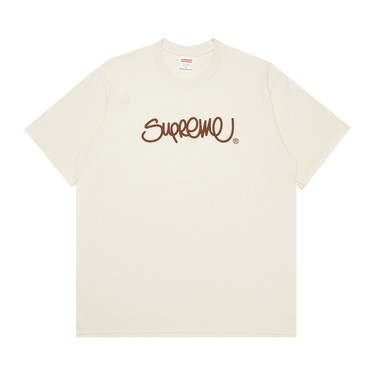 Supreme Handstyle Tee Natural sサイズ　美品 997880_00.png.png