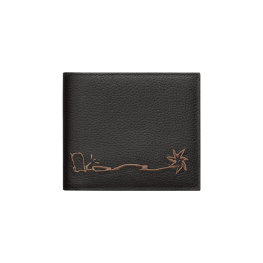 Dior x CACTUS JACK Card Holder Black in Grained Calfskin Leather - US