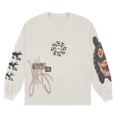 Cactus Jack by Travis Scott Air Records Long-Sleeve Tee 'Off White'