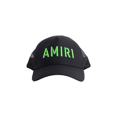 Buy Amiri Stencil Trucker Hat 'Black/Lime' - PF22MAH006 763
