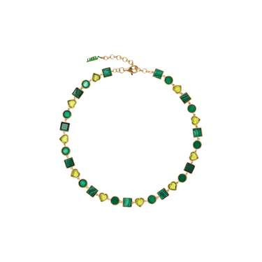 Buy VEERT The Green Shape Necklace 'Yellow Gold' - V