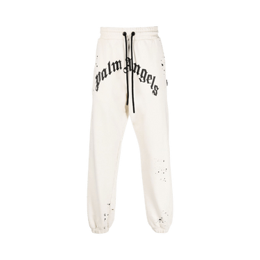 Palm Angels GD Glittered Logo Sweatpants 'Off White'