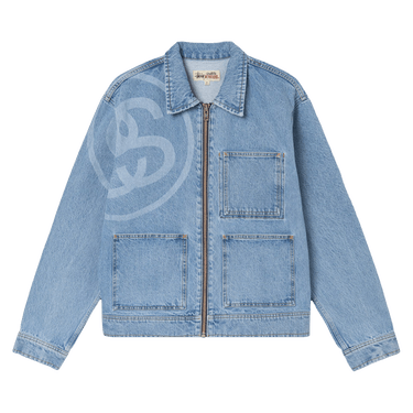 井上　stussy SS Link Zip Work Jacket Buy Stussy SS-Link Zip Work Jacket 'Stone Wash' - 115675
