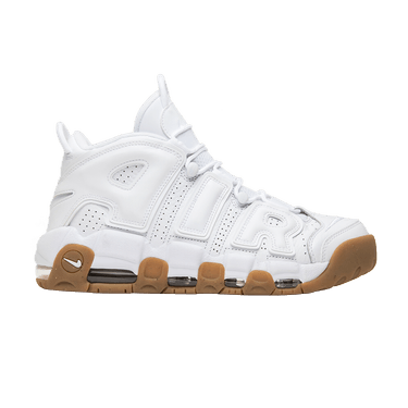 Nike uptempo white gum top