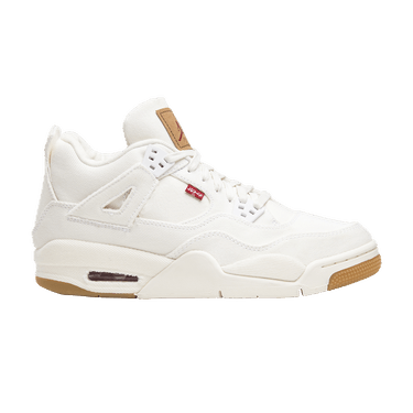 Jordan retro 4 levi's hot sale white