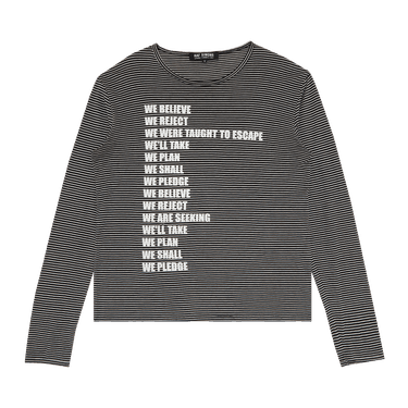 s*様 RAF SIMONS 2005SS ロンT LONG SLEEVE Tシ Buy Raf Simons Woe Unto Those Stretch Long-Sleeve 'Black/White