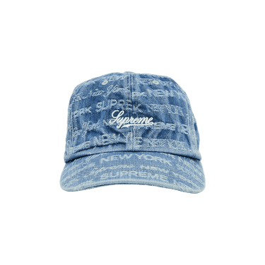 Buy Supreme Multi Type Jacquard Denim 6-Panel 'Blue