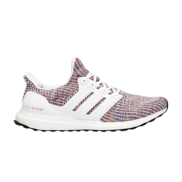 White adidas boost with rainbow hot sale