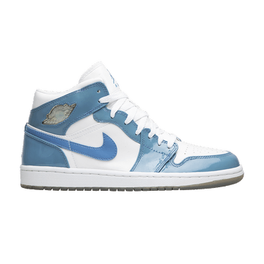 Baby blue patent leather jordans deals