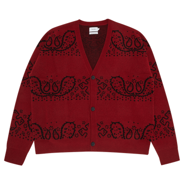 Rhude Bandana Knit Cardigan 'Red/Black'