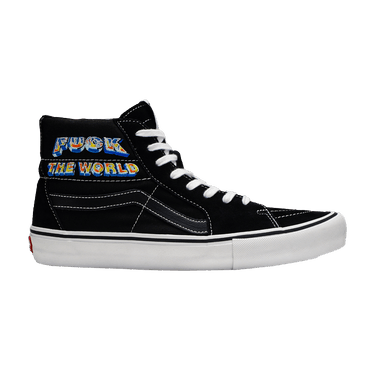 Buy Supreme x Vans Sk8 Hi 'Fuck The World - Black' - VN0A45JDSY1