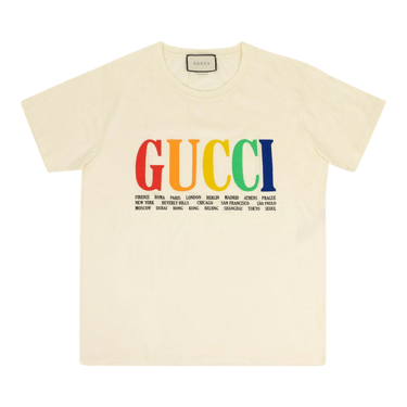 Buy Gucci Rainbow Cities Cotton T-Shirt 'White' - MN0440103X3F05