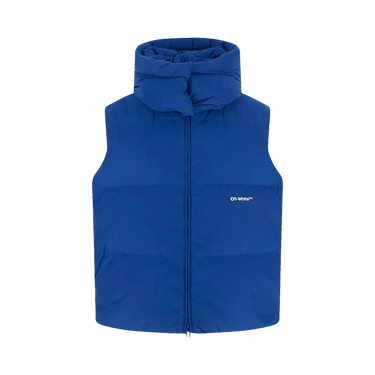 Off-White Bounce Hooded Down Vest 'Peacock/White'